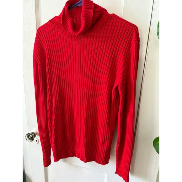 Denim republic women’s size medium vintage red turtleneck - Picture 2 of 10